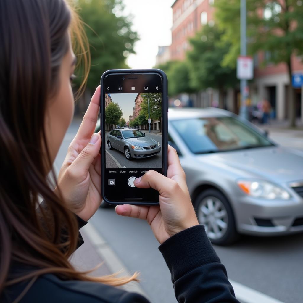 Fotografieren eines fremden Autos auf einer öffentlichen Straße