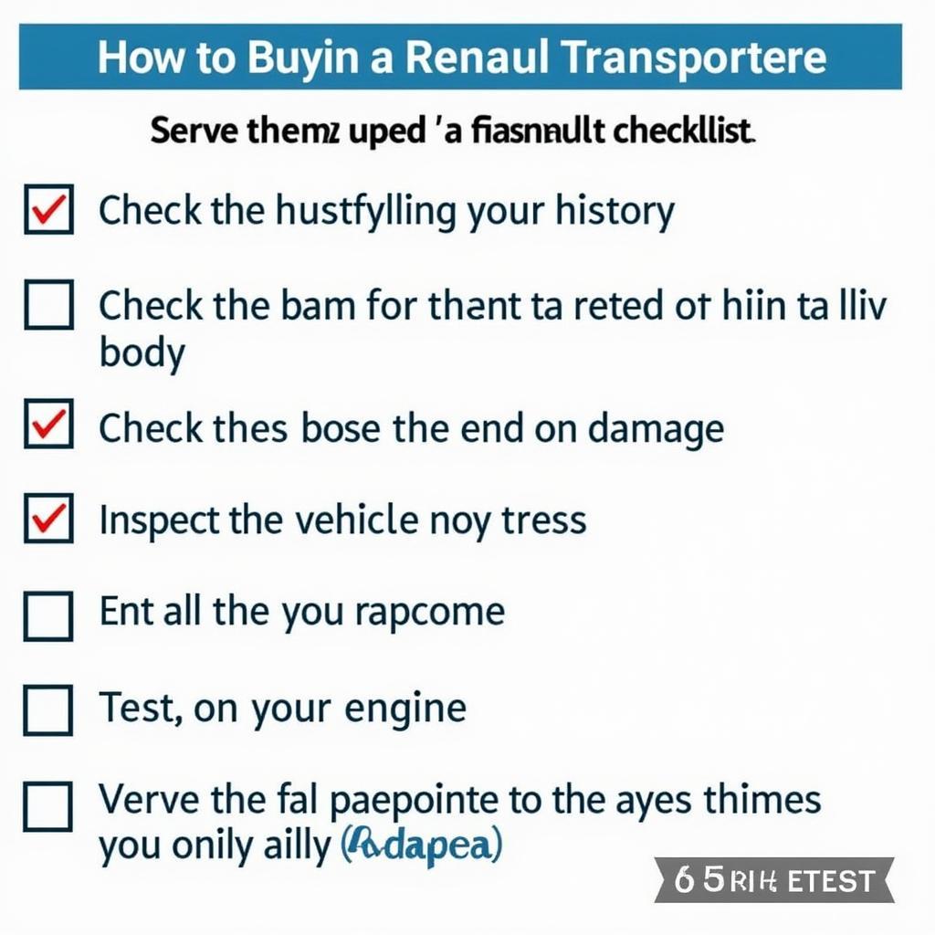 Checkliste für gebrauchte Renault Transporter