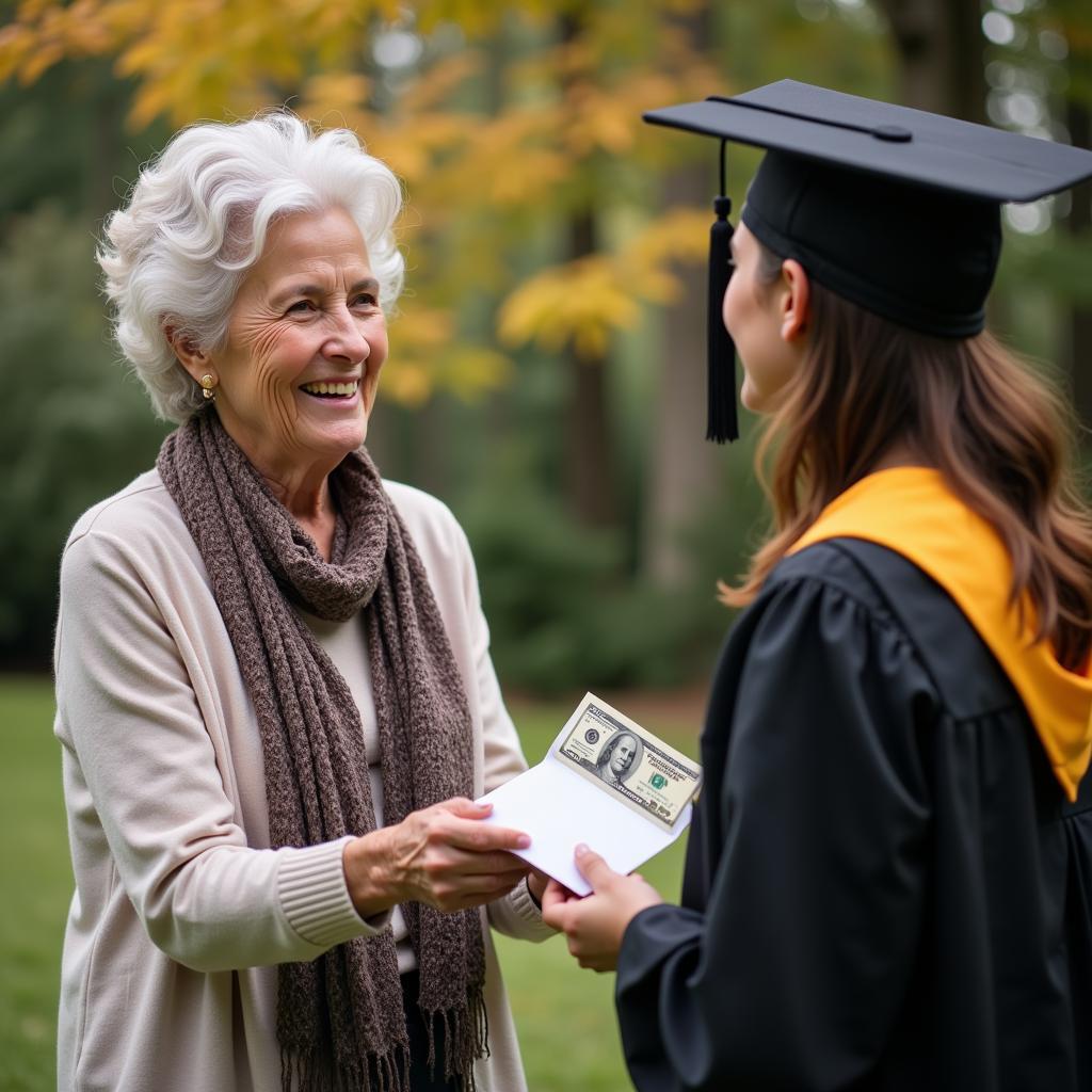 Geldgeschenk von Oma zum Abitur