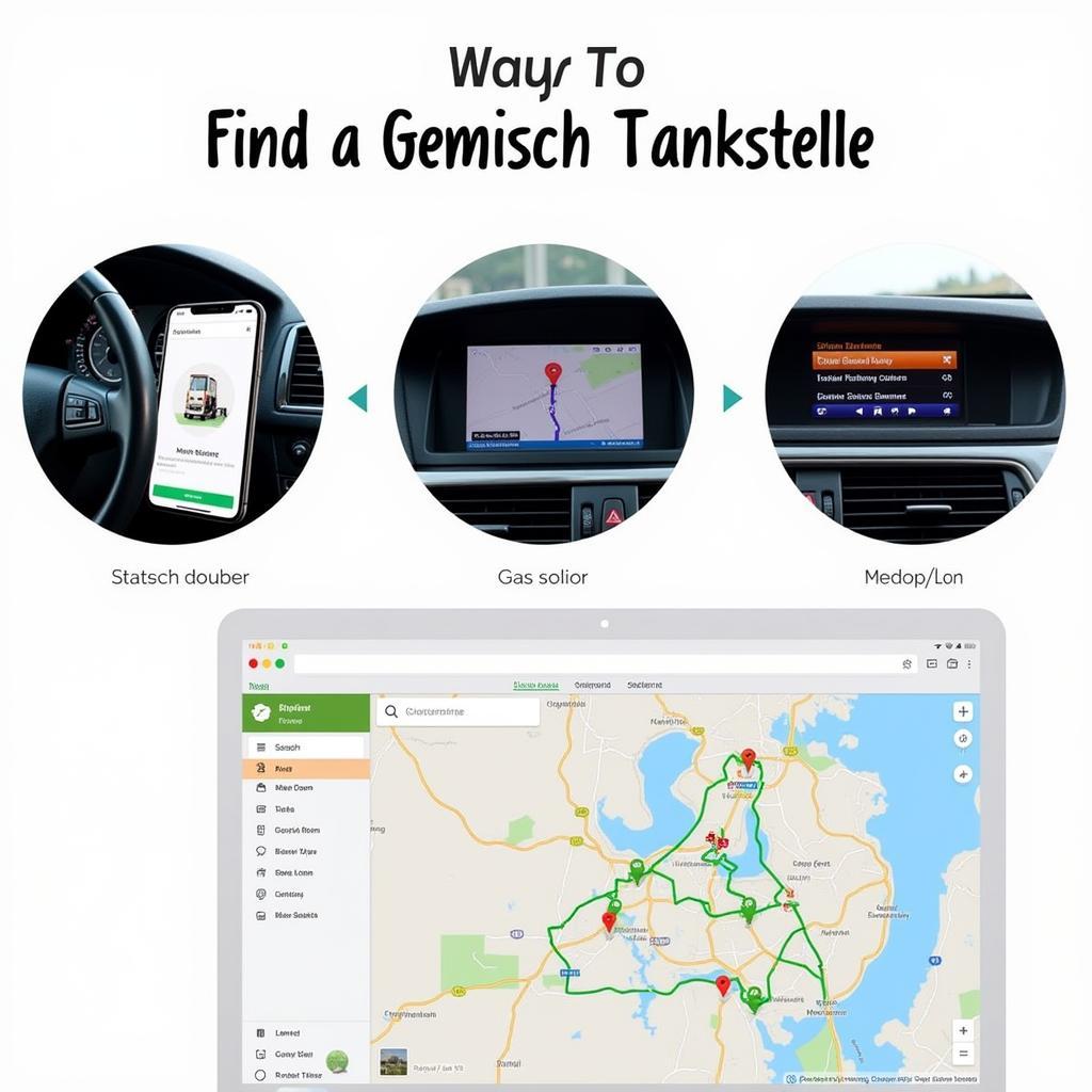 Gemisch Tankstelle finden: Navigation, Apps und Online-Karten