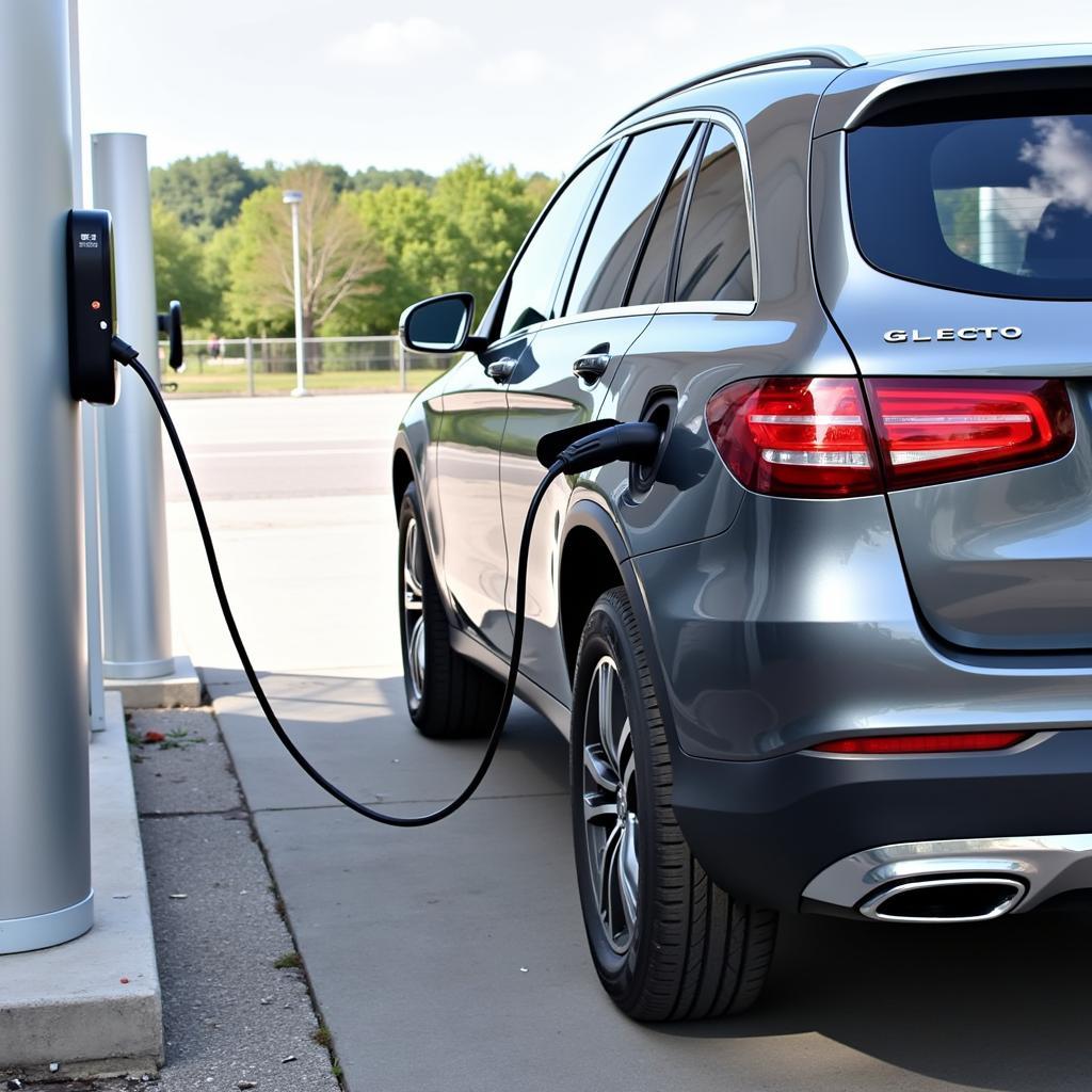 Mercedes-Benz GLC Diesel Hybrid Ladevorgang