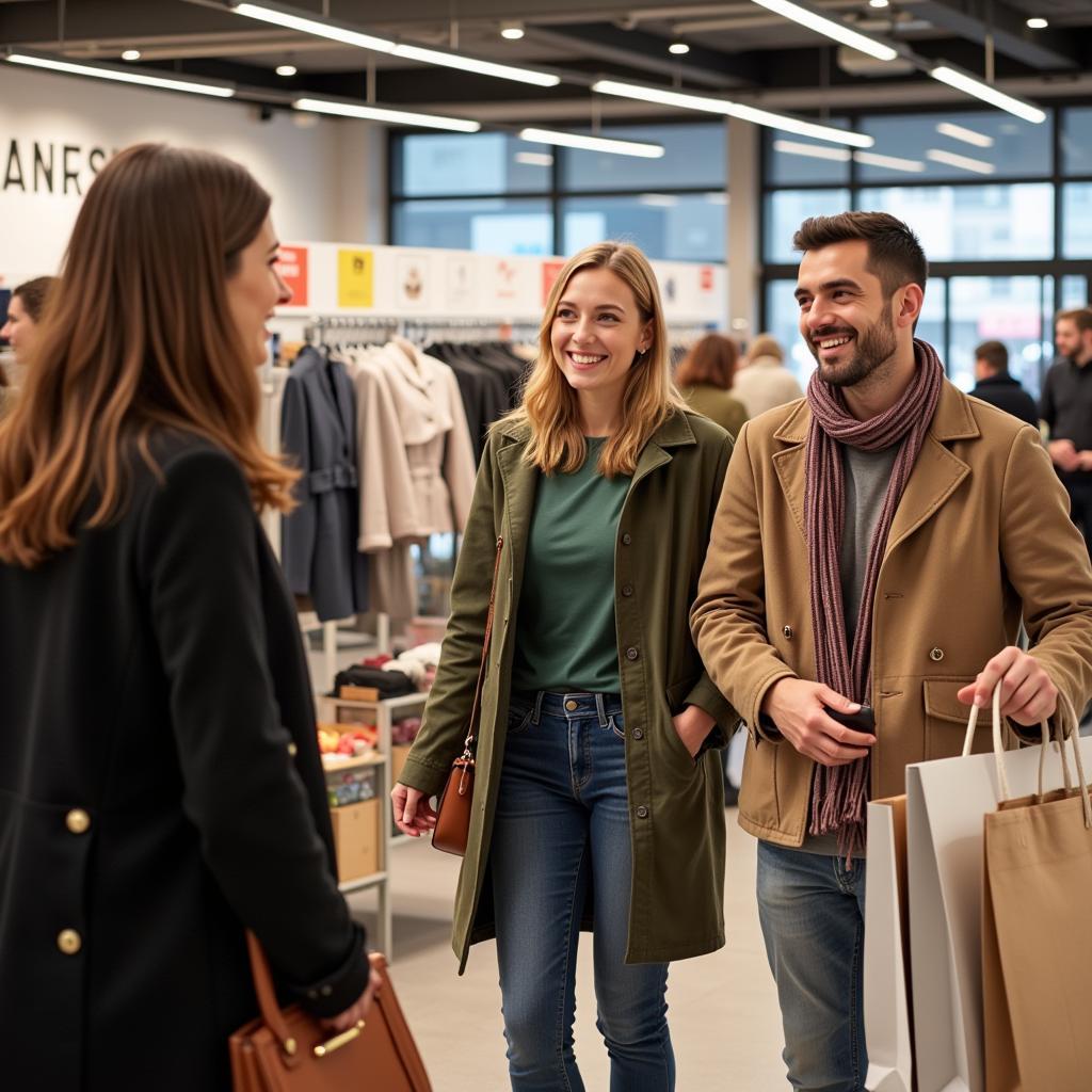 Zufriedene Kunden im Globus Baumarkt