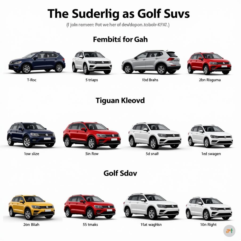 Vergleich verschiedener Golf SUVs