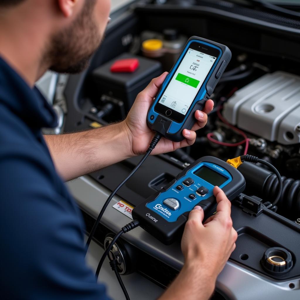 Gooloo Powerbank im Einsatz bei Autoreparatur