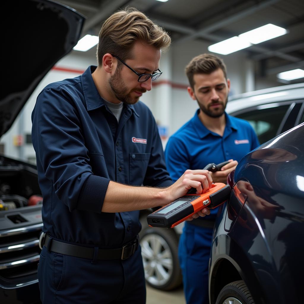 Grill Cramer Diagnosegeräte im Werkstatteinsatz