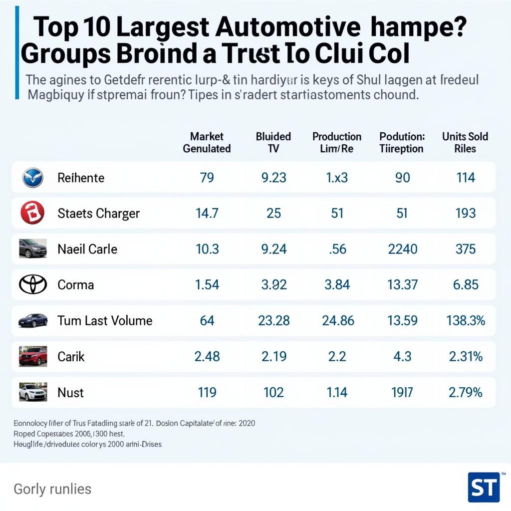 Rangliste der größten Autokonzerne der Welt