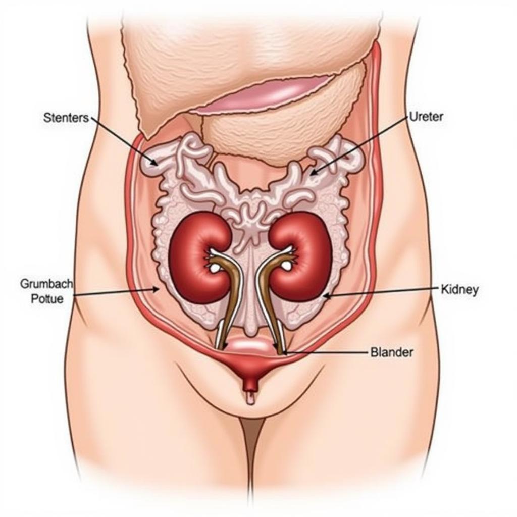 Anatomie des Grumbach Pouch