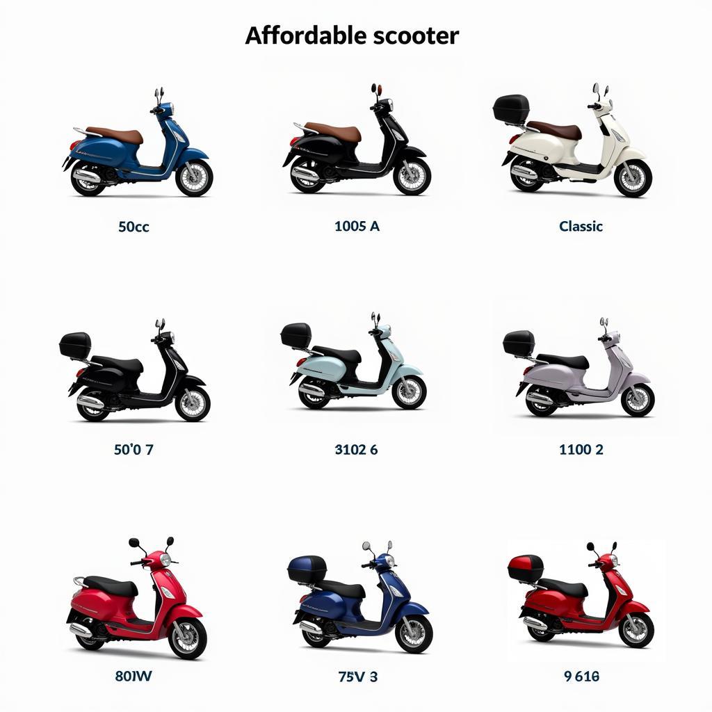 Günstige Motorroller Modelle in verschiedenen Farben und Ausführungen