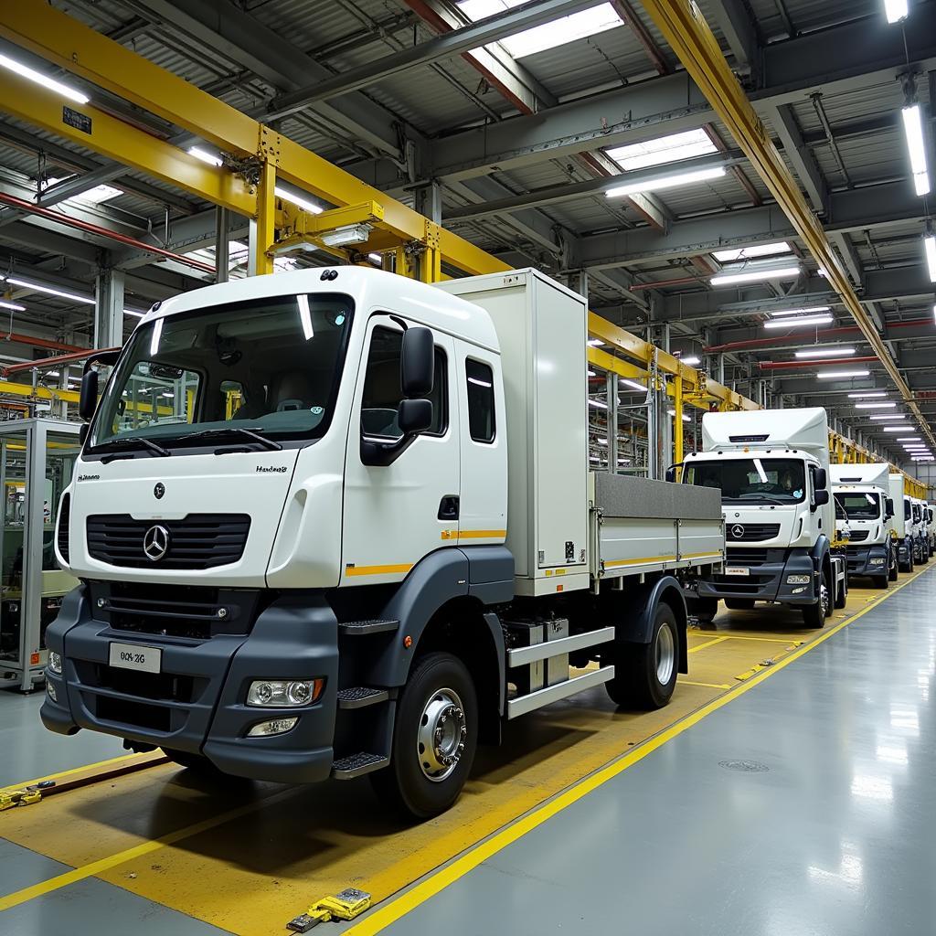 Hanomag Nutzfahrzeuge in der Produktion - Ein Blick in die Fabrikhallen.