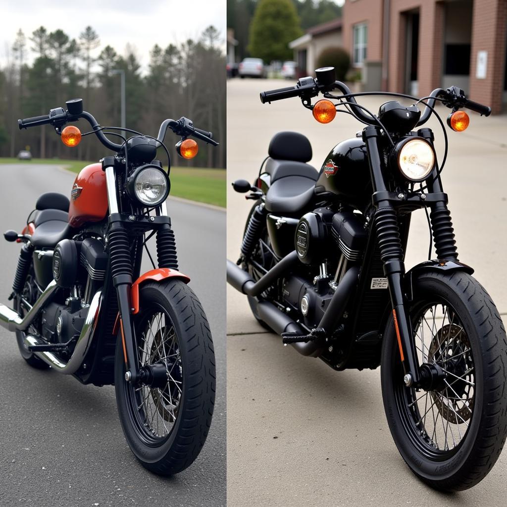 Modifikationen der Harley-Davidson FXR für den Film "Harley and the Marlboro Man"