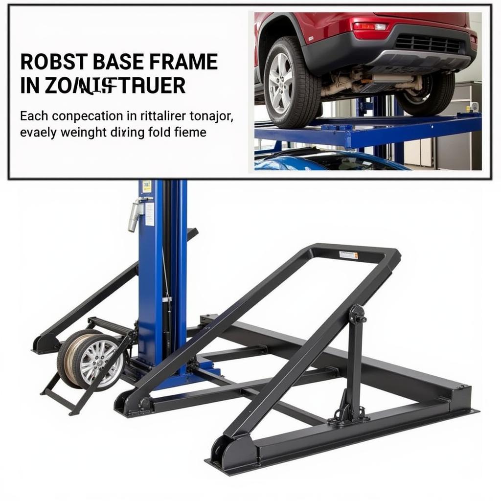 Stabiler Grundrahmen für eine 2-Säulen-Hebebühne