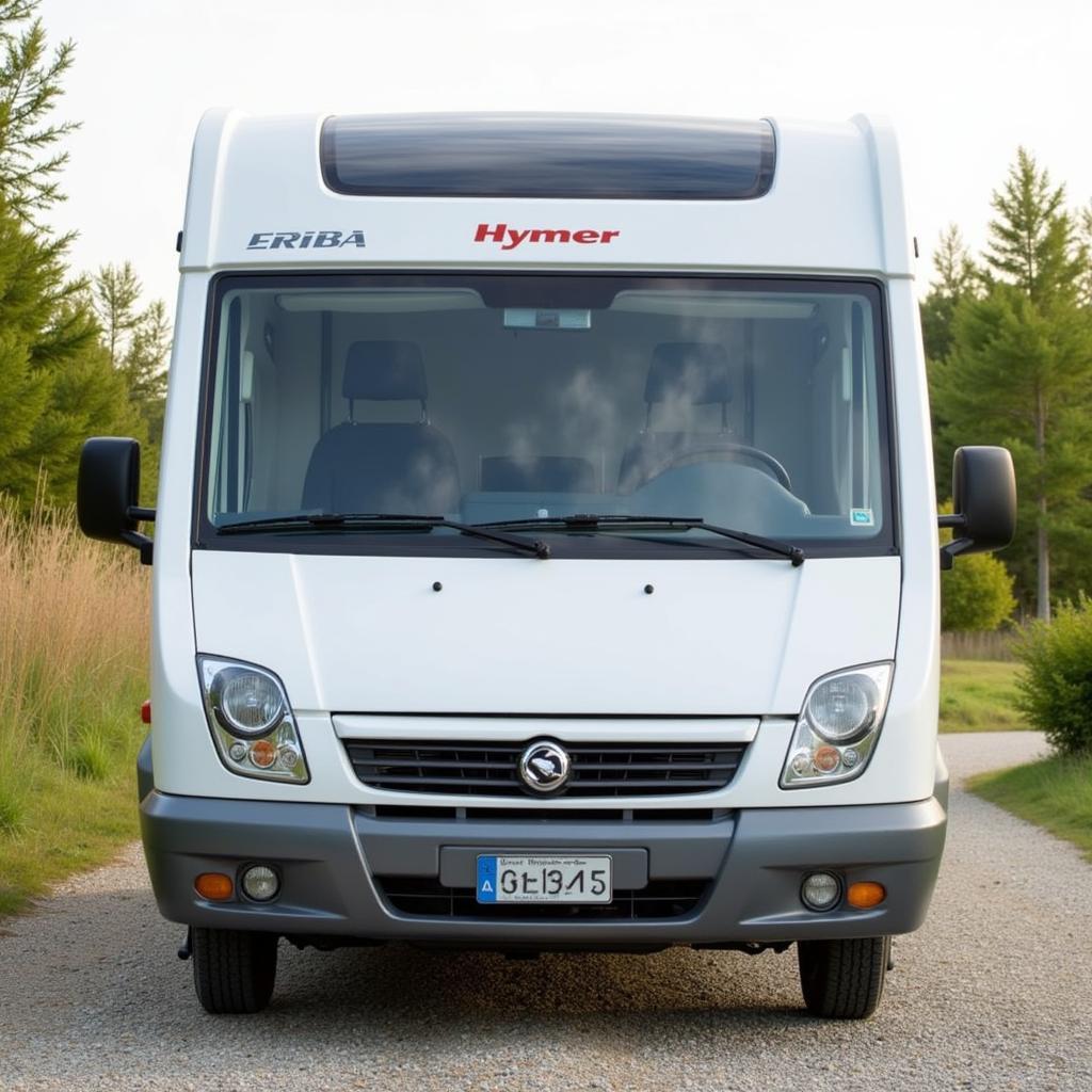 Äußere Ansicht eines Hymer Eriba Puck Neu Wohnwagens