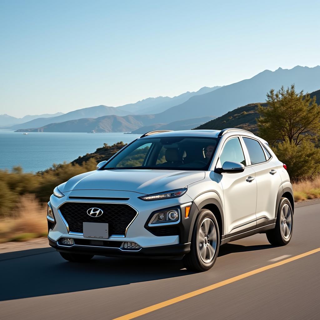 Hyundai Kona Hybrid im Test: Ein detaillierter Blick auf das Fahrzeug im Einsatz.