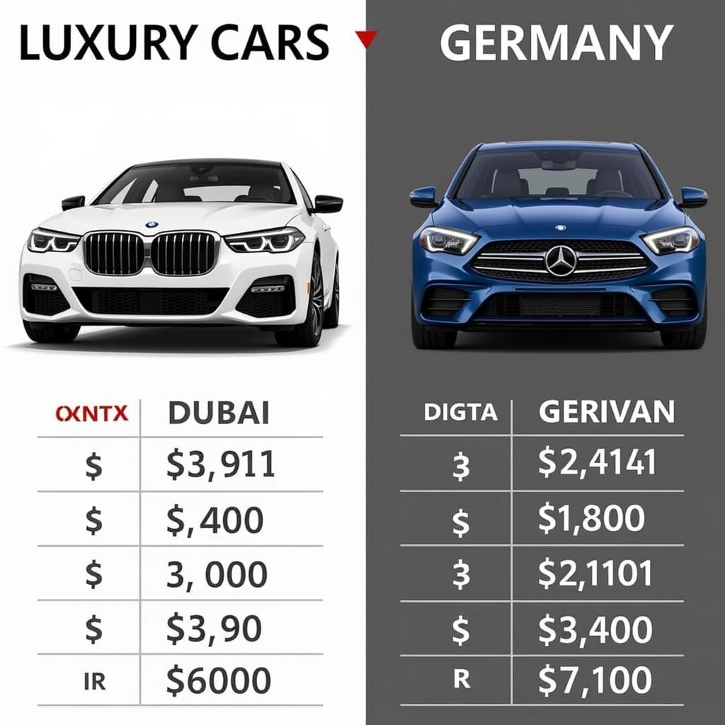 Import Auto Dubai Preise: Ein Vergleich der Preise für Luxusfahrzeuge in Dubai und Deutschland