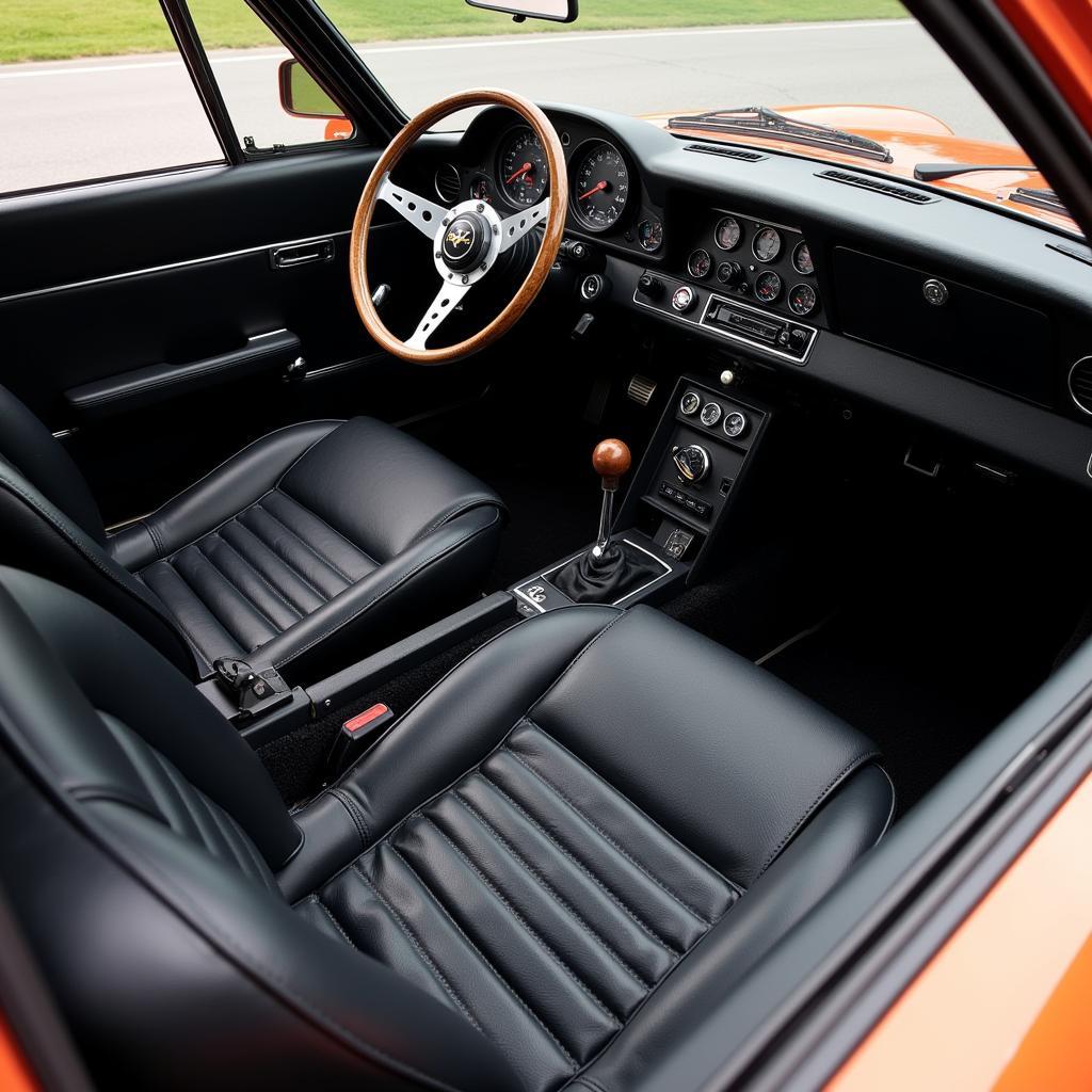 Originalgetreue Innenausstattung für den Opel GT: Lenkrad, Sitze, Armaturenbrett.