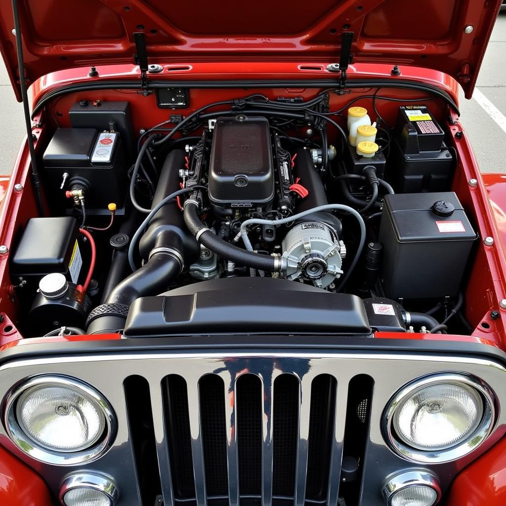 Jeep Wrangler YJ 4.0 Motorraum