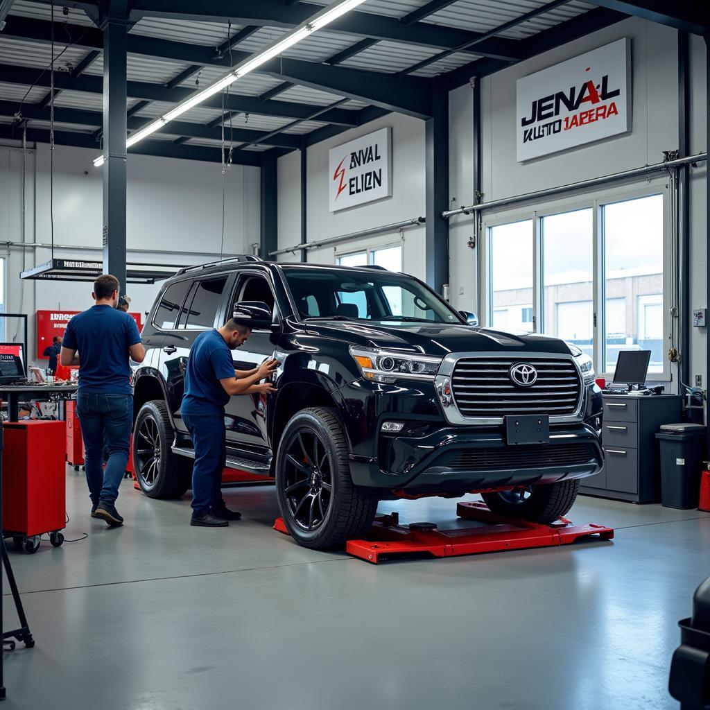 Moderne Werkstatt in der Jenal Auto Arena