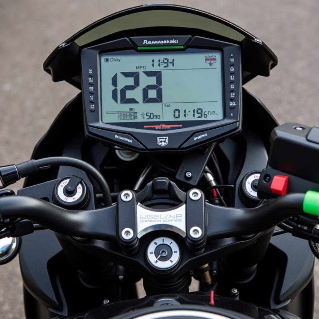 Modernes Cockpit der Kawasaki Z 900 RS SE