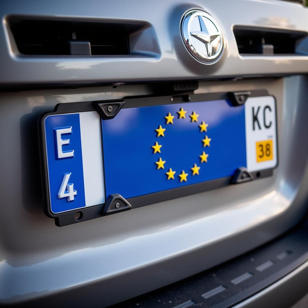 Kennzeichenblende mit EU Kennzeichen