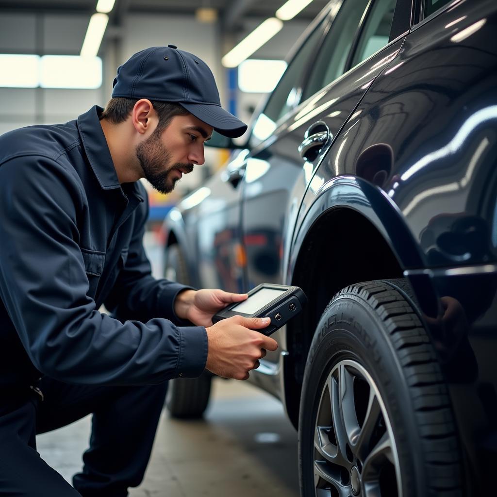 Kfz-Diagnose in einer modernen Werkstatt