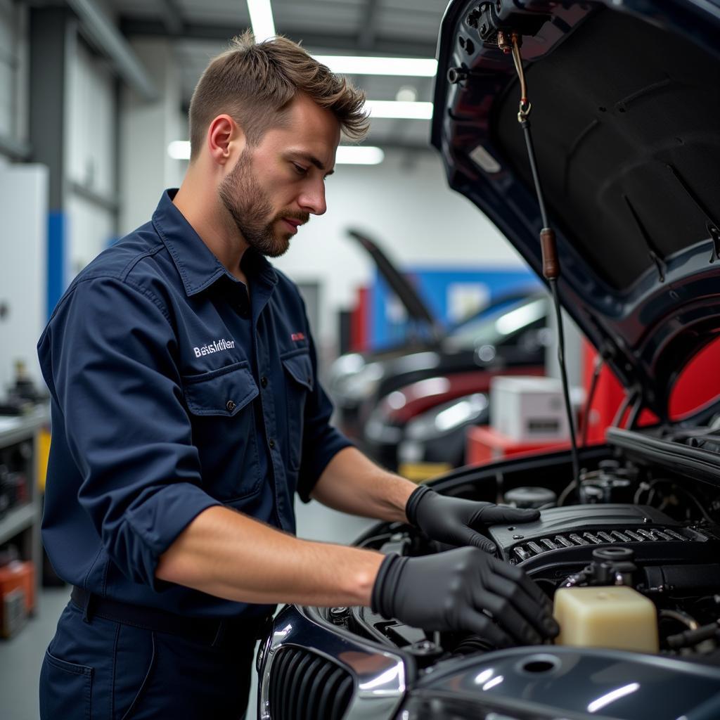 Kfz-Werkstatt im Schleswig-Flensburg Kreis mit Mechaniker