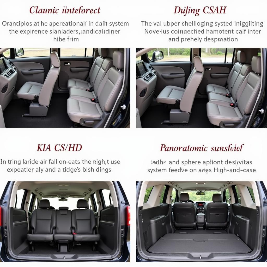 Kia Carnival Ausstattungsvarianten: Ein Blick in den Innenraum der verschiedenen Modelle.