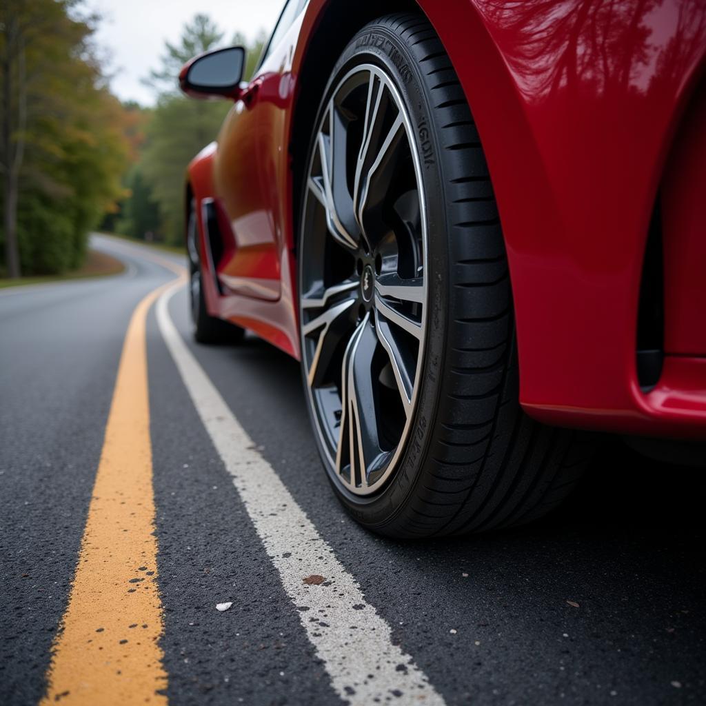 Kia Stinger GT Reifen und Straßenbelag für optimale Beschleunigung