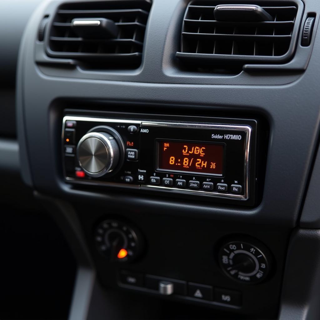 Kleines Radio mit CD-Player im Auto