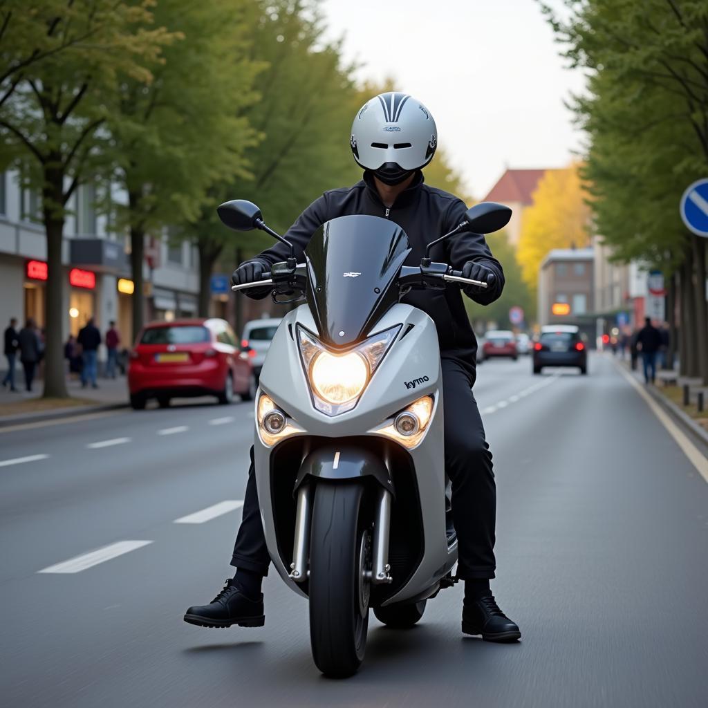 Kymco Roller auf deutscher Straße