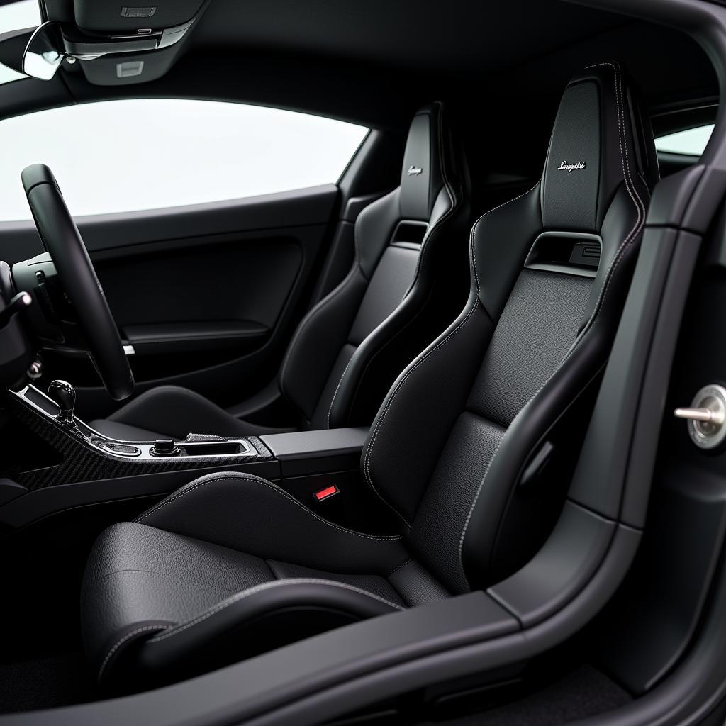 Puristisches Interieur des Lamborghini Sesto Elemento