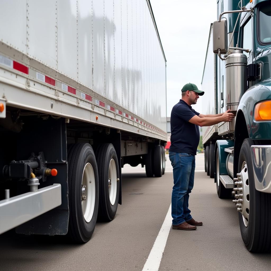 LKW Anhänger Vorbereitung