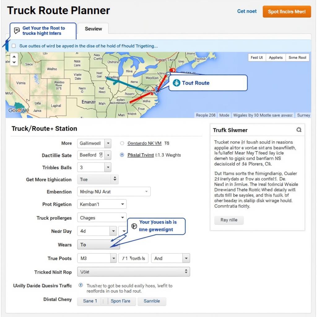 Funktionen eines LKW-Routenplaners