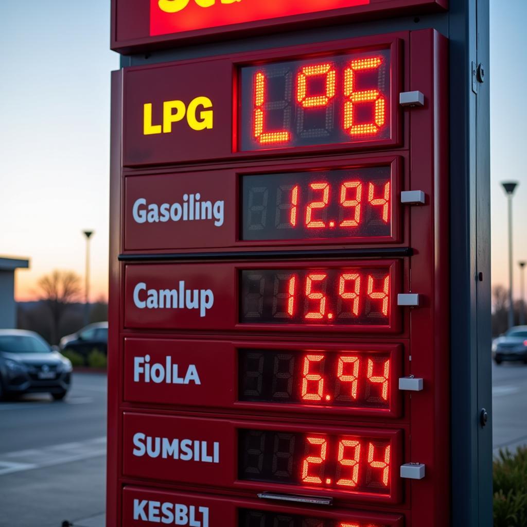 LPG-Preis an der Tankstelle