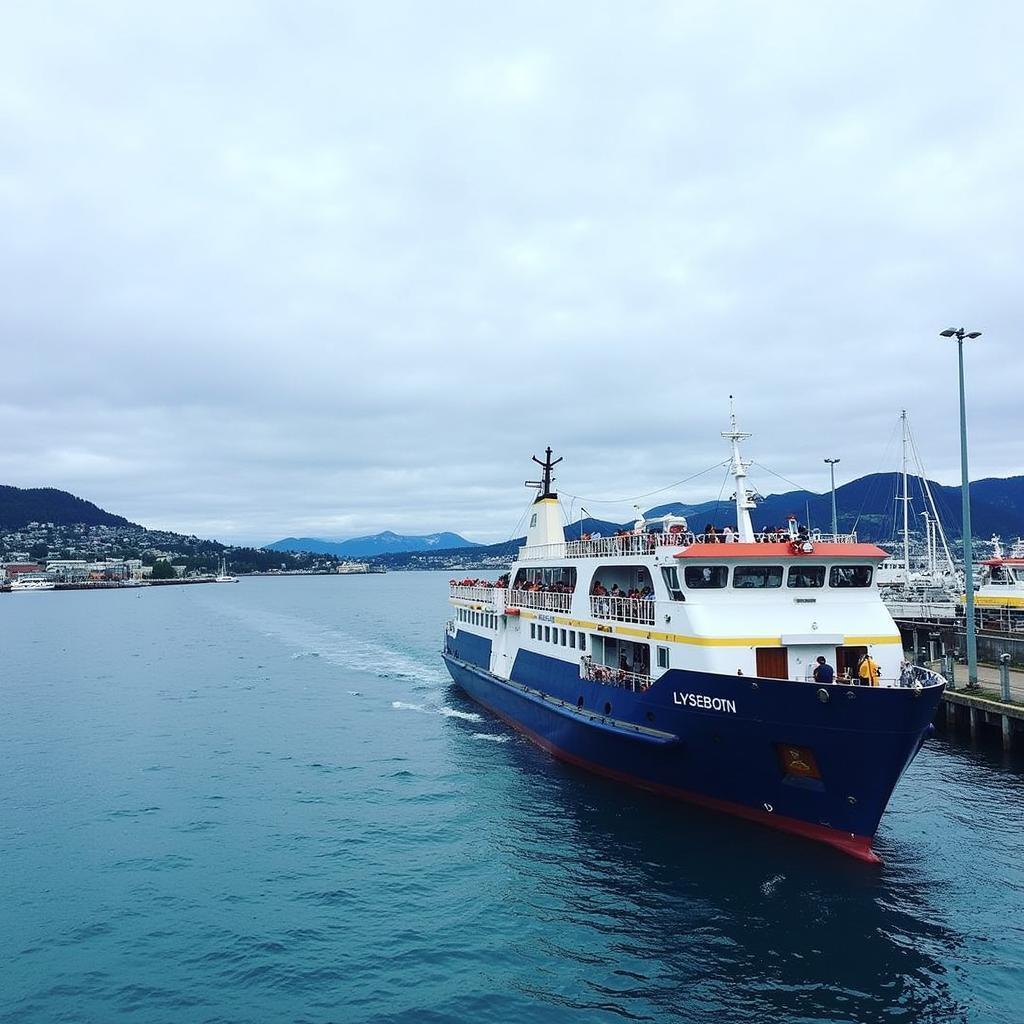 Ankunft der Lysebotn Fähre in Stavanger