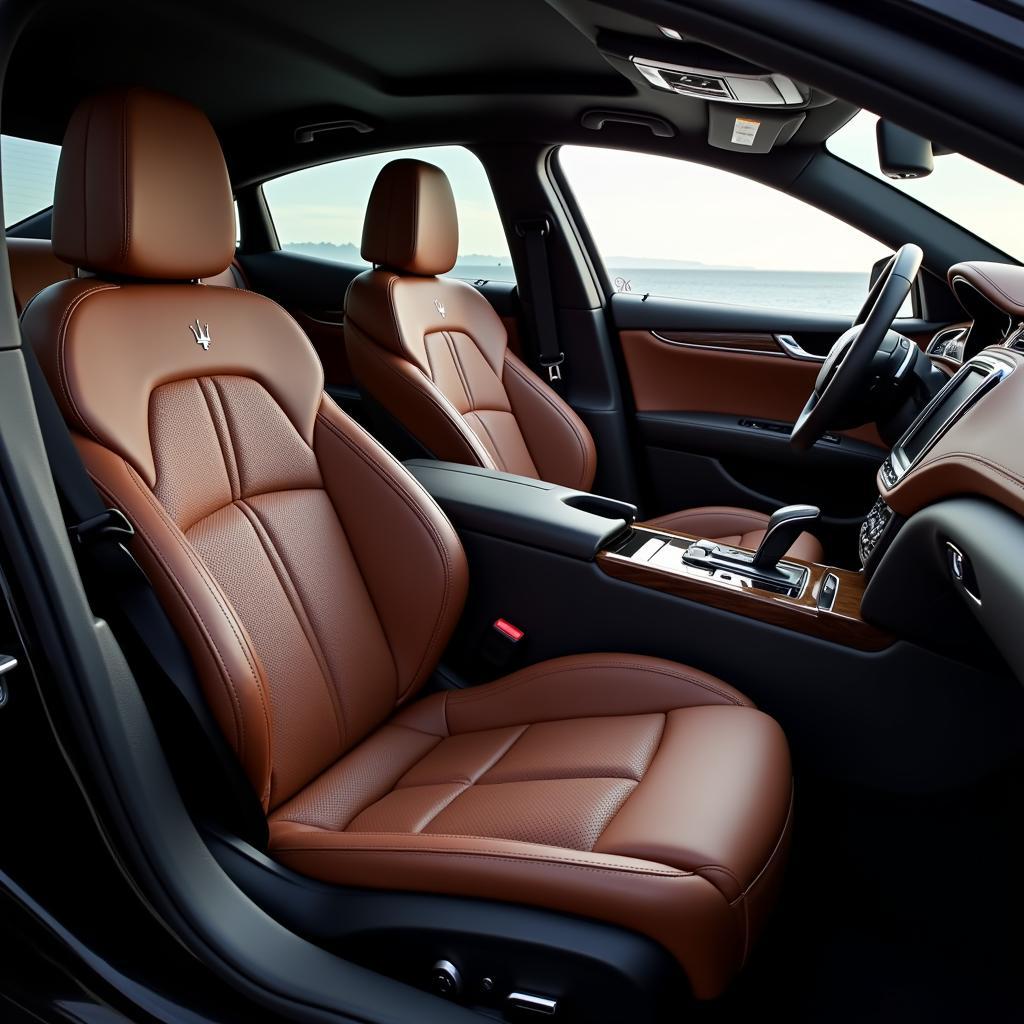 Luxuriöses Interieur des Maserati Ghibli: Komfort und Eleganz vereint.