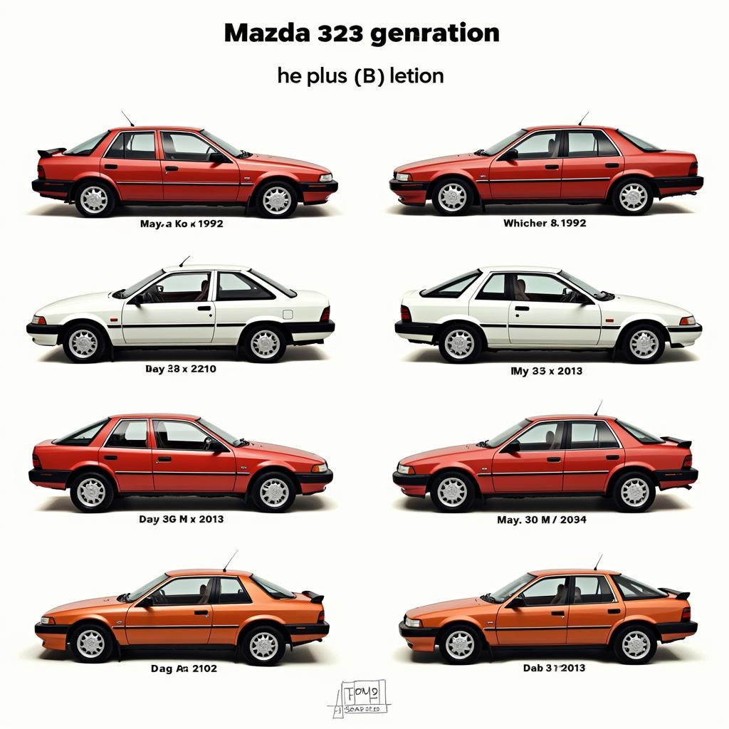 Übersicht der verschiedenen Mazda 323 Modelle