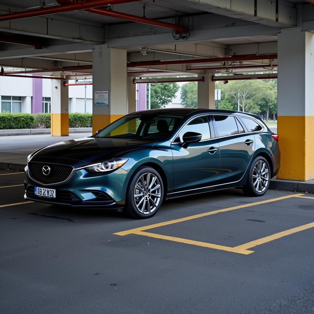 Mazda 6 Kombi auf einem Parkplatz