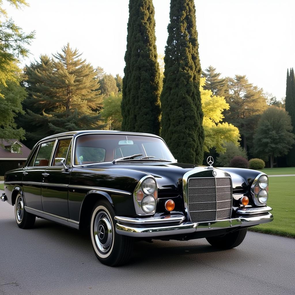 Mercedes 600 Limousine Kaufen: Ein Blick auf das elegante Design und die imposante Größe des legendären Fahrzeugs.