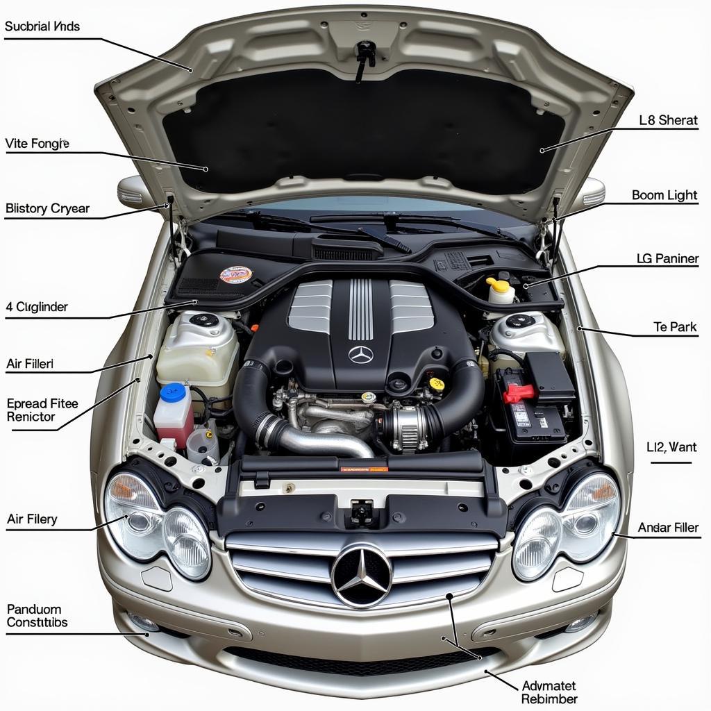 Mercedes Benz CLK 2008 Motorraum