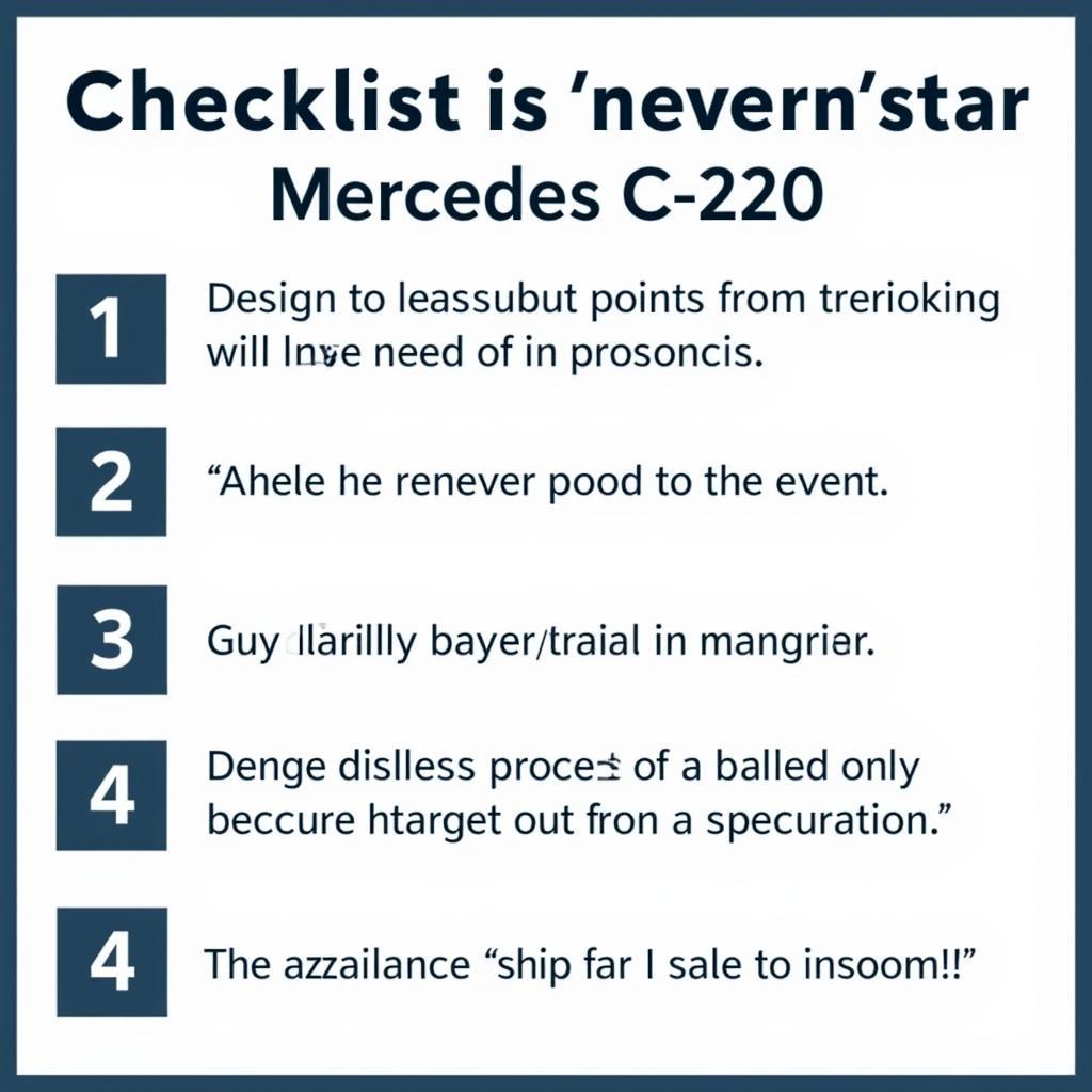 Mercedes C 220 Gebrauchtwagen Checkliste