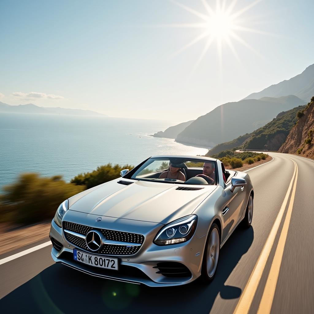 Offenes Fahren im Mercedes SLK