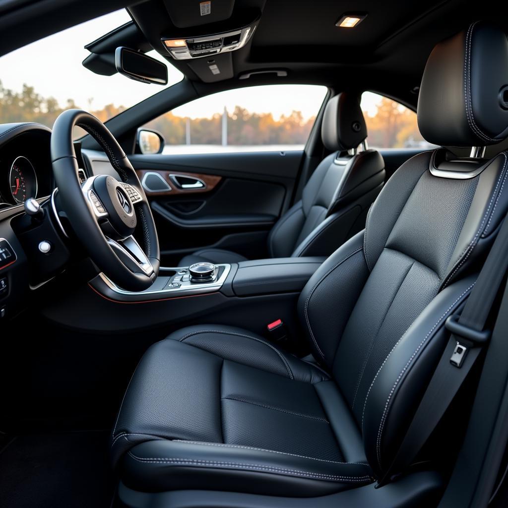 Luxuriöses Interieur des Mercedes CL63 AMG: Ein Blick in das Cockpit des Sportcoupés.