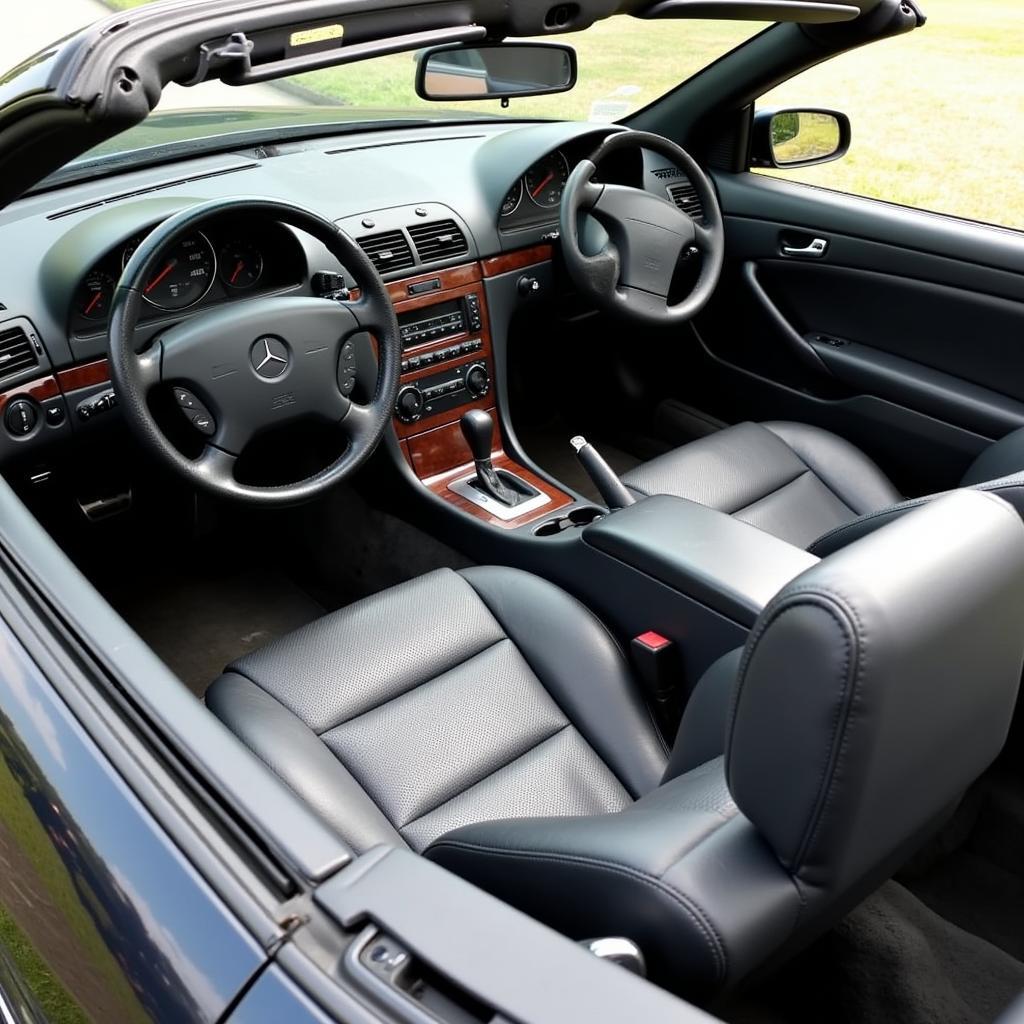 Innenausstattung eines Mercedes CLK Cabrio mit Ledersitzen