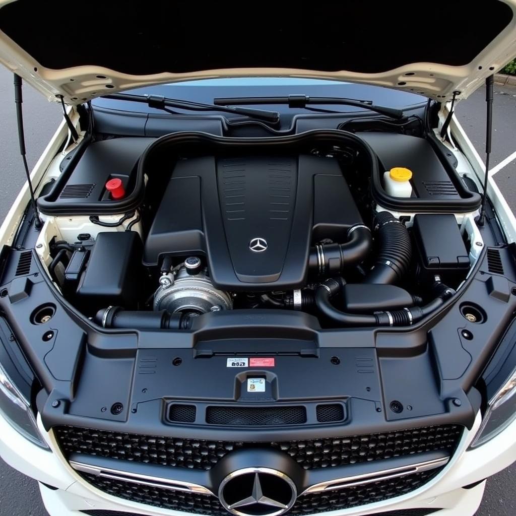 Mercedes GLE 300d 4Matic Motorraum