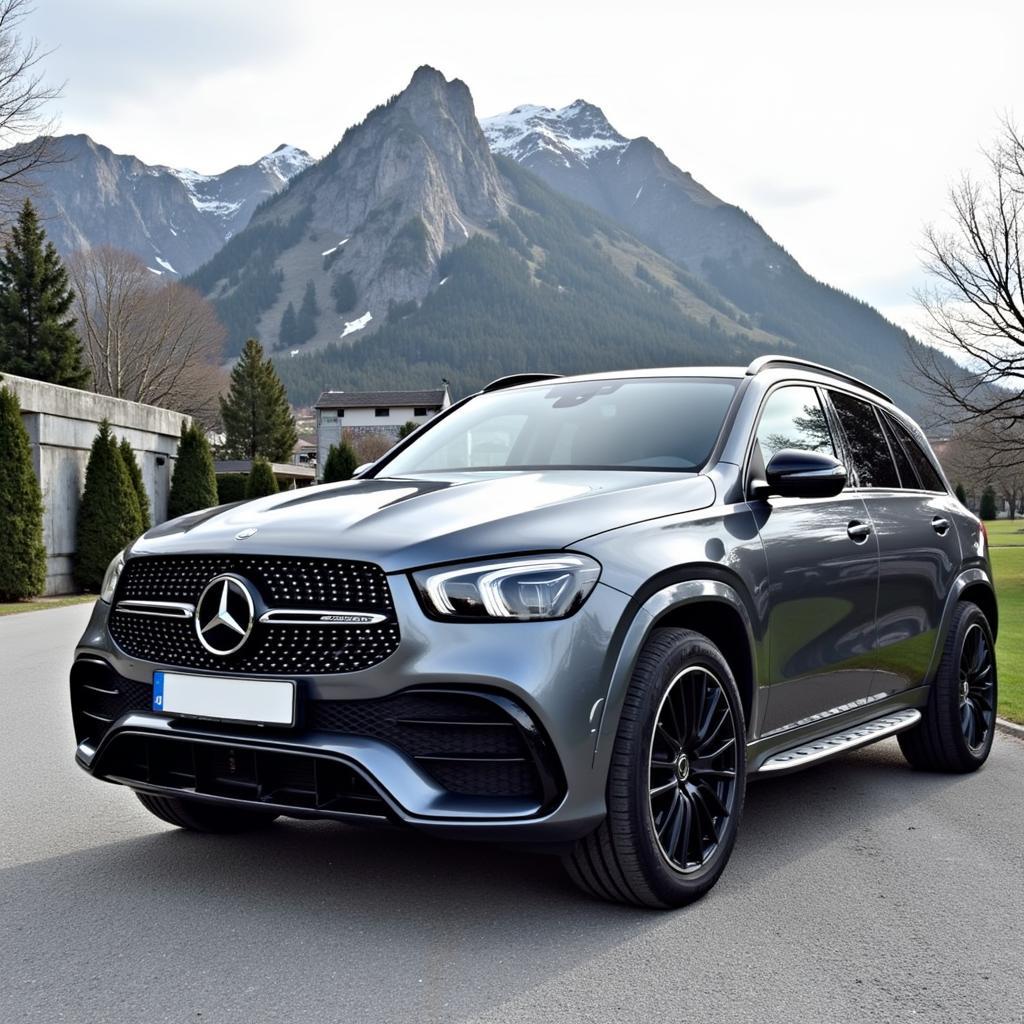 Der Mercedes GLE 350d 4MATIC von außen betrachtet.