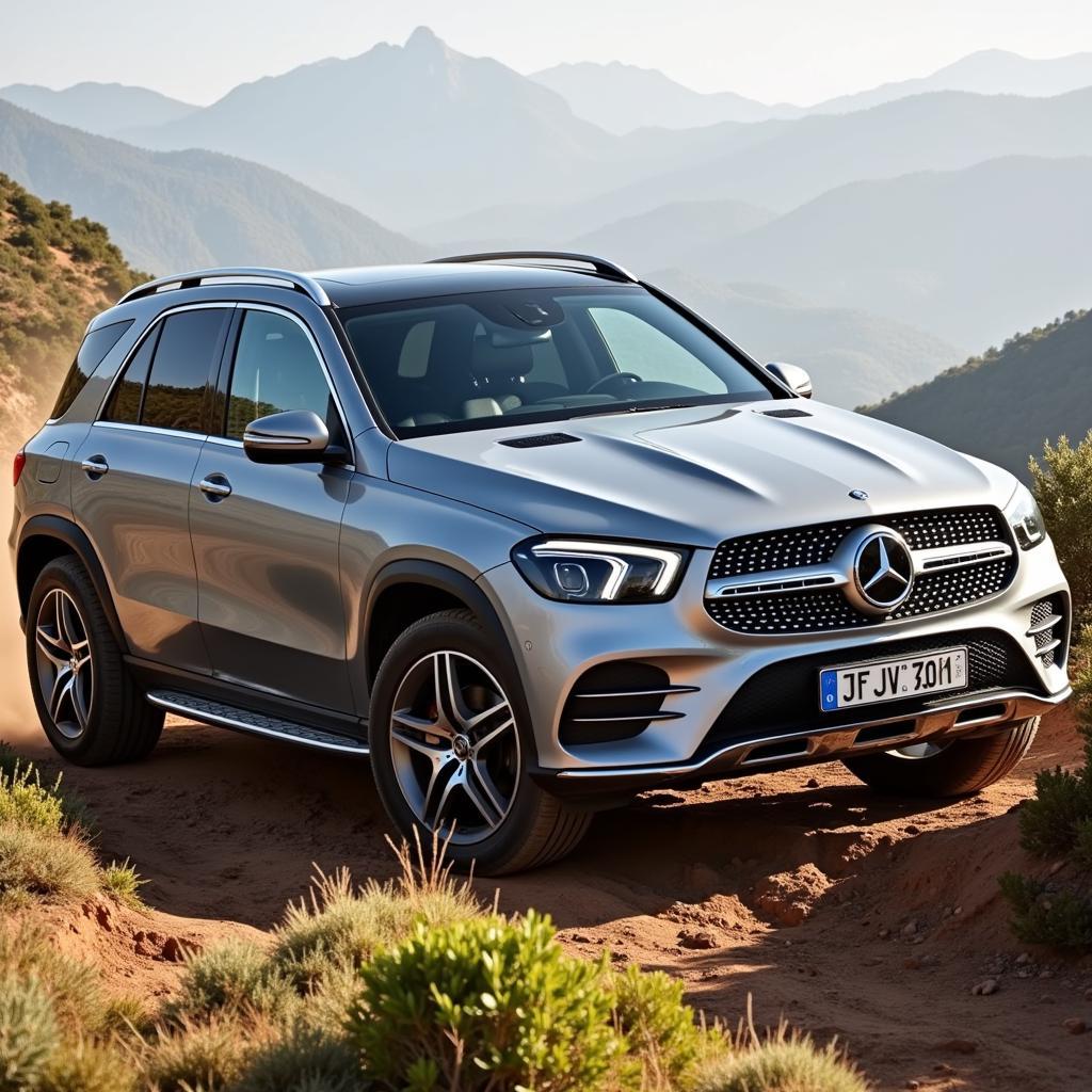 Der Mercedes GLE 350d 4MATIC im Gelände.