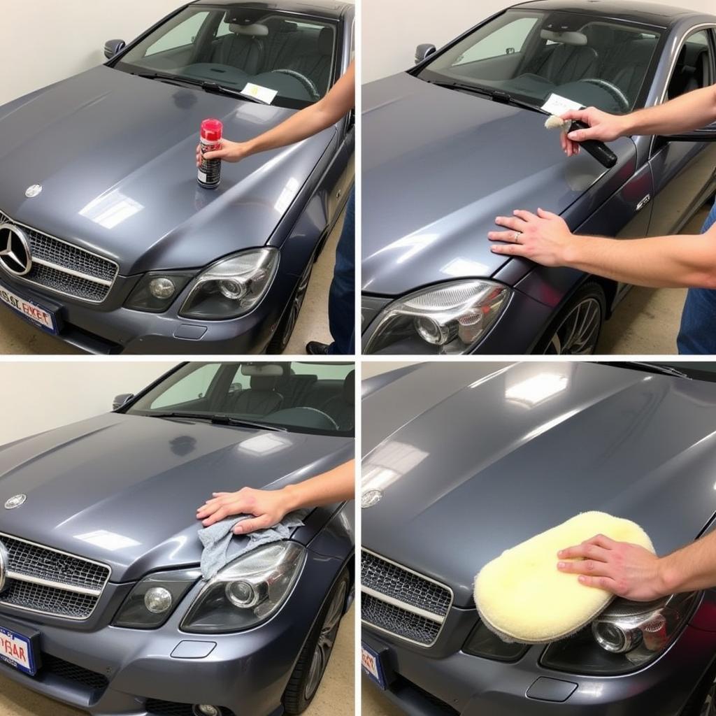 Pflege von Mercedes Grau Metallic Lackierungen