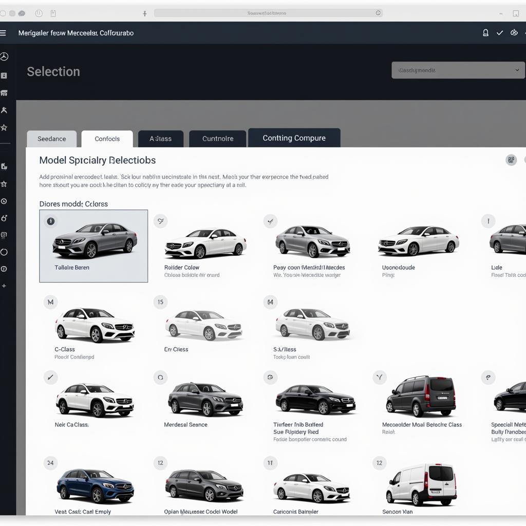 Mercedes Konfigurator Modell Auswahl