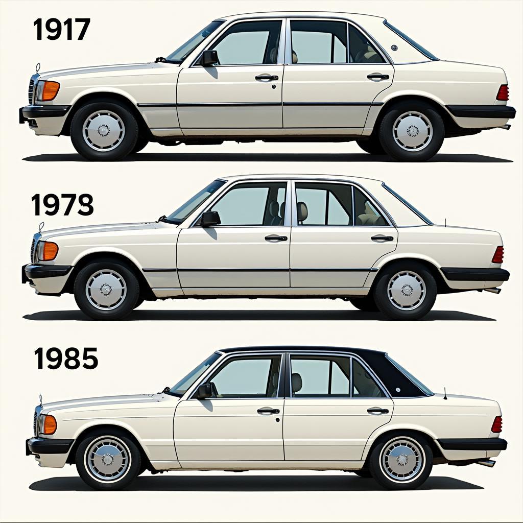 Mercedes S123 Modellgeschichte