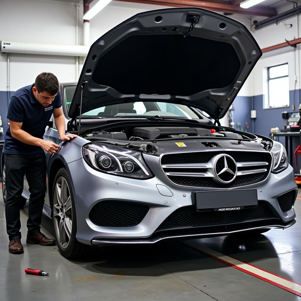 Bewertung eines gebrauchten Mercedes mit Schaden